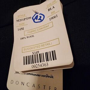 DONCASTER Black Wool Pants